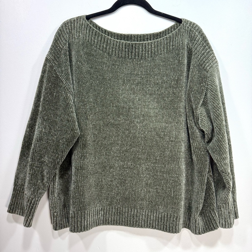 Tommy Bahama Green Crew Neck Sweater Plush Knit Relaxed Fit